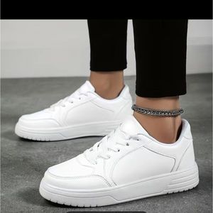 Solid Color Flatform Sneakers, Lace Up Low-top Minimalist Shoes, Comfy Shoes!